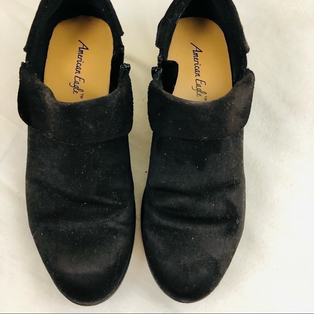 American Eagle Black slip on black heel ankle boots women’s size 6 1/2 - Picture 5 of 10